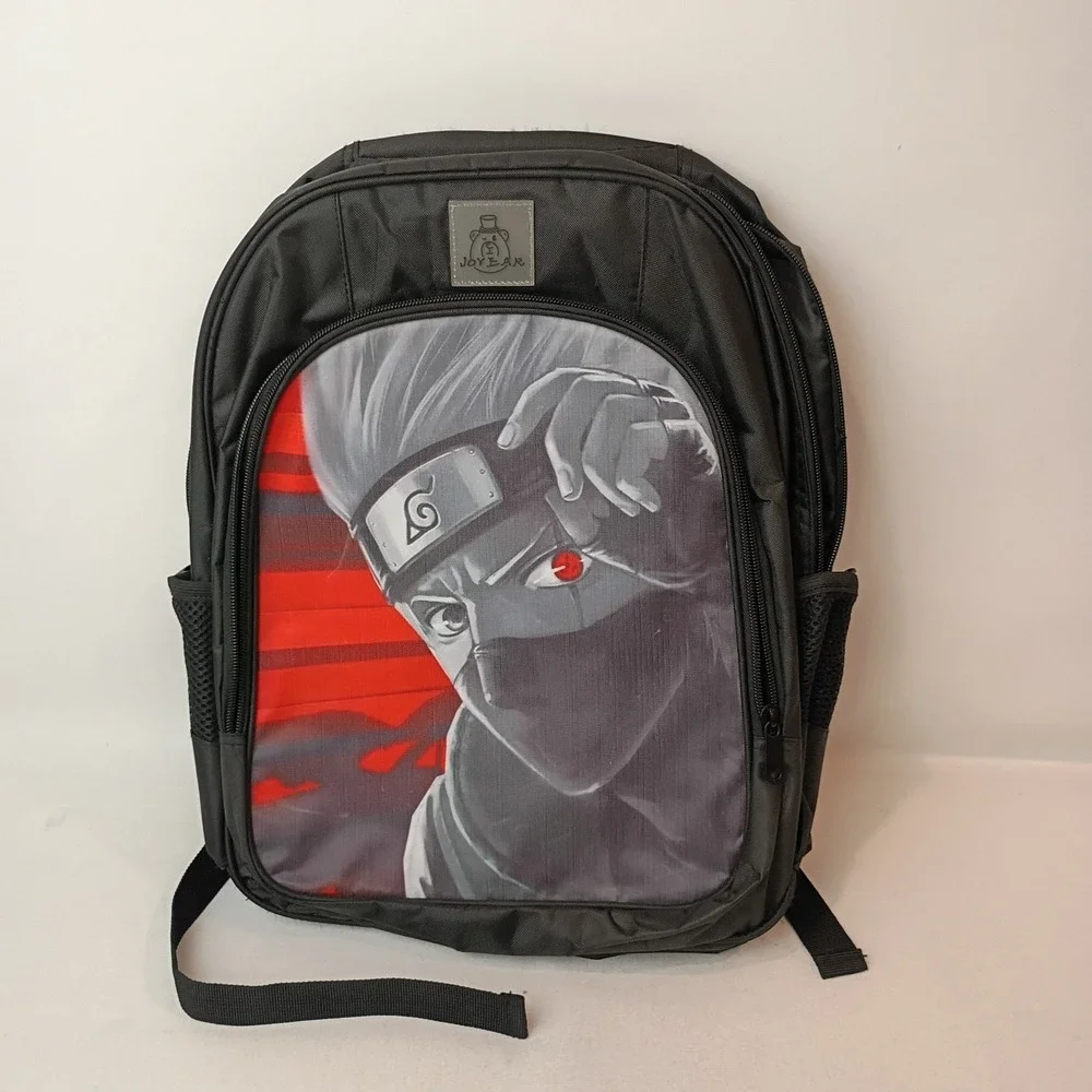 Anime Naruto Bag Black Backpack Lightweight School Bag - Very Good